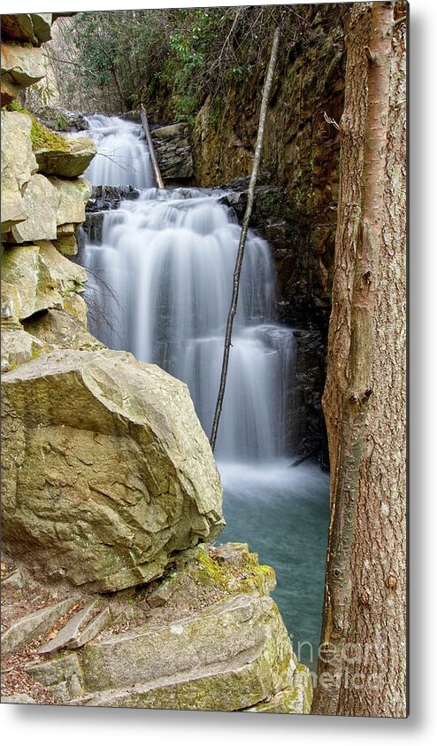 Triple Falls Metal Print featuring the photograph Triple Falls On Bruce Creek 17 by Phil Perkins
