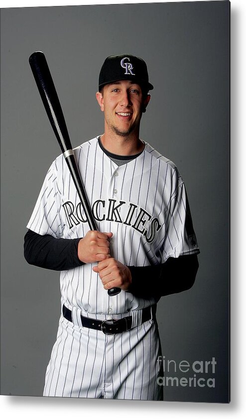 Media Day Metal Print featuring the photograph Troy Tulowitzki by Matthew Stockman
