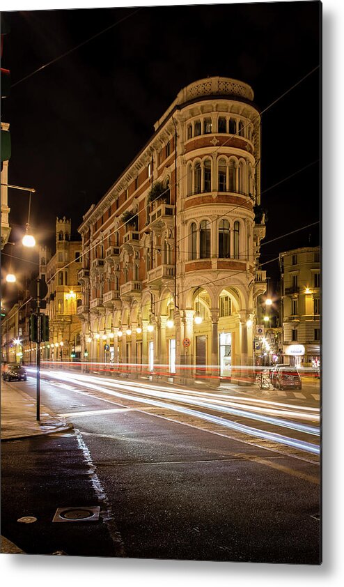 Italy Metal Print featuring the photograph Turin, Italy at night by Craig A Walker