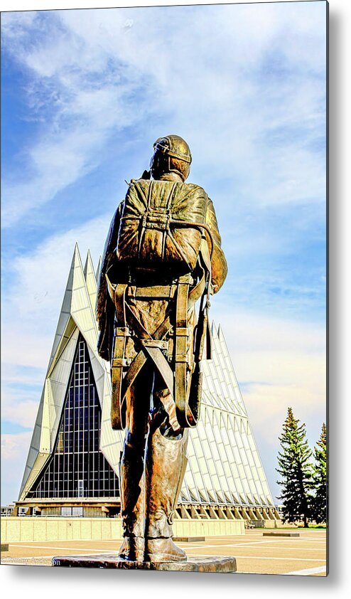 Usaf Academy Metal Print featuring the photograph Tuskegee Airmen Memorial USAF Academy by Tommy Anderson