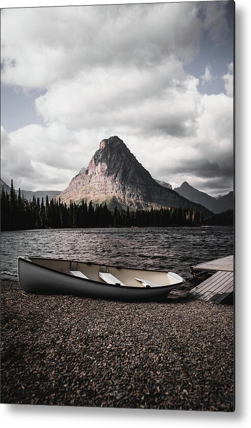  Metal Print featuring the photograph Two Medicine Canoe by William Boggs