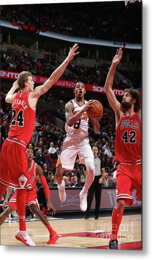 Tyler Ulis Metal Print featuring the photograph Tyler Ulis, Lauri Markkanen, and Robin Lopez by Gary Dineen