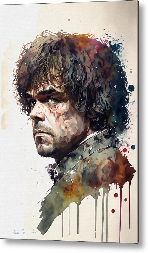 Game Of Thrones Metal Print featuring the digital art Tyrion Lannister by Kai Saarto