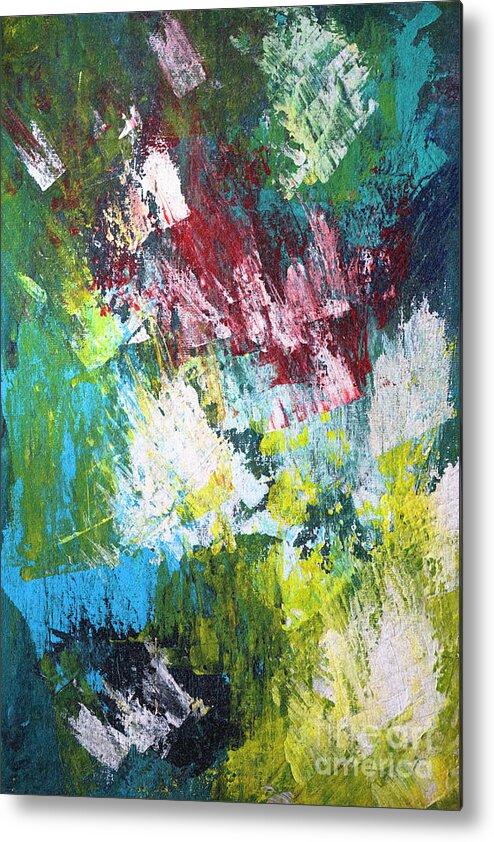 Vertical Metal Print featuring the painting Unbridled Joy Of Spring by Catherine Sullivan