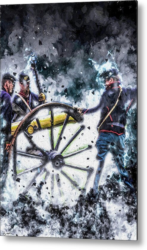 Civil War Metal Print featuring the digital art Union Artillery - Art by Tommy Anderson