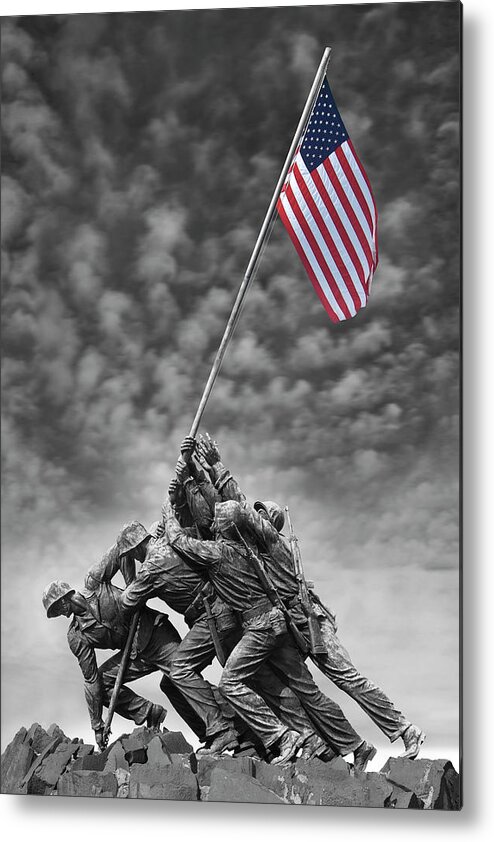 Marine Corp Metal Print featuring the photograph US Marine Corps War Memorial by Mike McGlothlen
