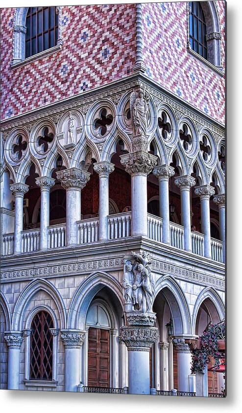Venetian Palazzo Metal Print featuring the photograph Venetian Palazzo architectural detail, Las Vegas by Tatiana Travelways