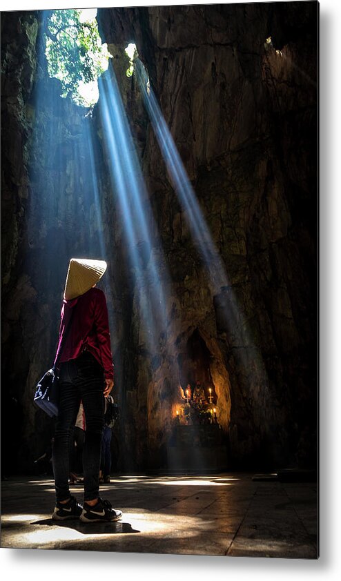 Ancient Metal Print featuring the photograph Vietnamese at Marble Mountain by Arj Munoz