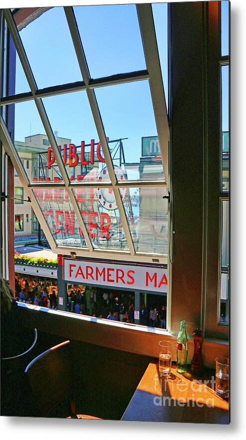 Matt's Metal Print featuring the photograph View From Matts in the Market Pike Place Seattle 2428 b by Jack Schultz