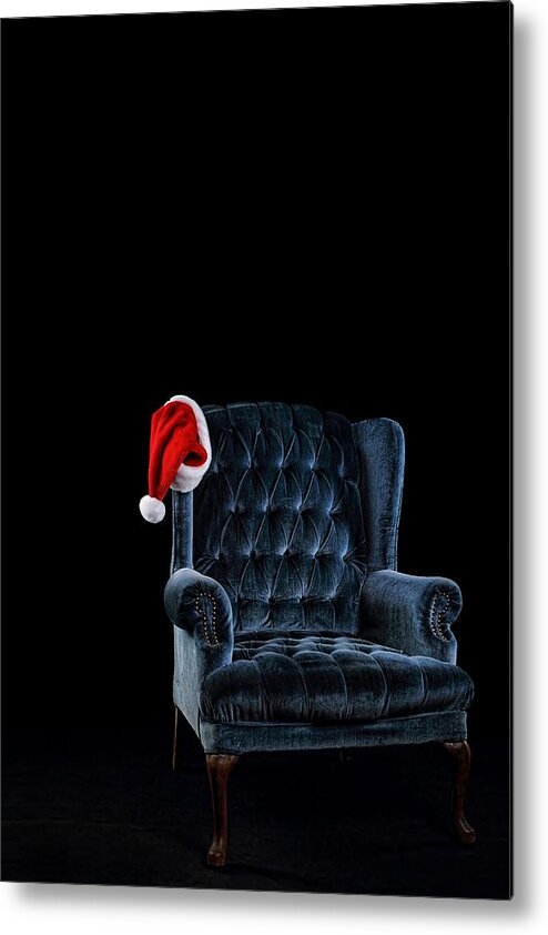 Chair Metal Print featuring the digital art Waiting for Santa by Brad Barton