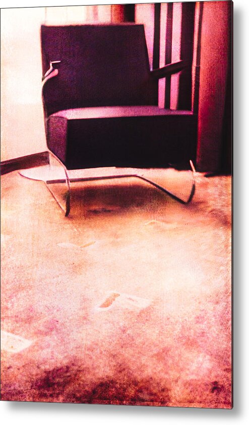Armchair Metal Print featuring the photograph Waiting for you by Yasmina Baggili