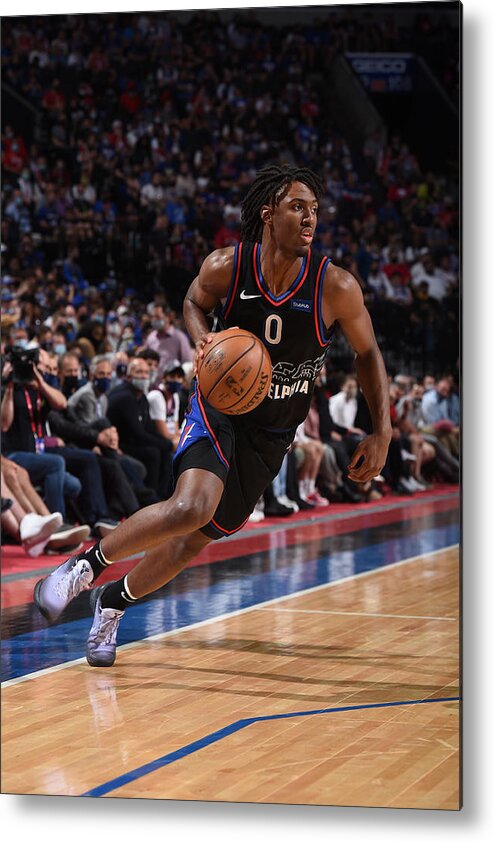 Tyrese Maxey Metal Print featuring the photograph Washington Wizards v Philadelphia 76ers - Game Two by David Dow