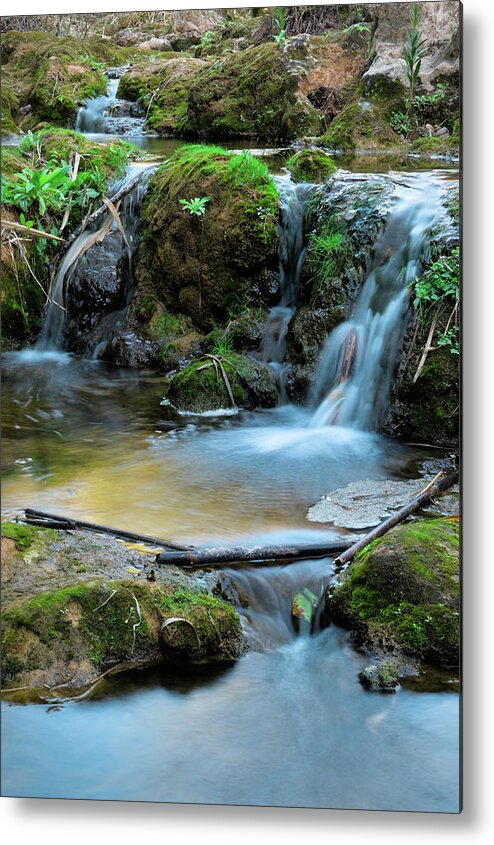 Pego Do Inferno Metal Print featuring the photograph Waterfalls in Pego do Inferno. Tavira by Angelo DeVal