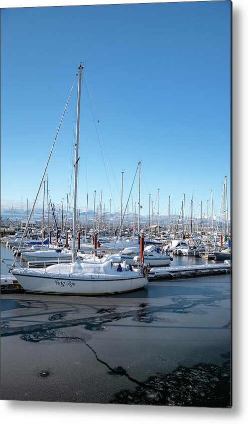 Marine Metal Print featuring the photograph White marina by Canadart -
