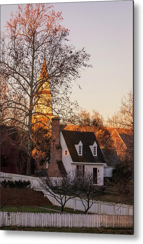 Colonial Williamsburg Metal Print featuring the photograph Williamsburg Sunset by Rachel Morrison