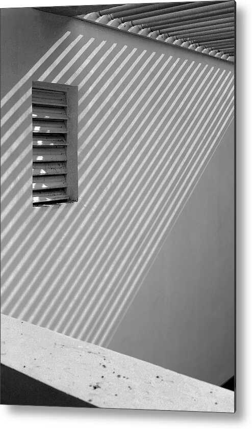 Window Metal Print featuring the photograph Window Vs Diagonal Lines by Prakash Ghai