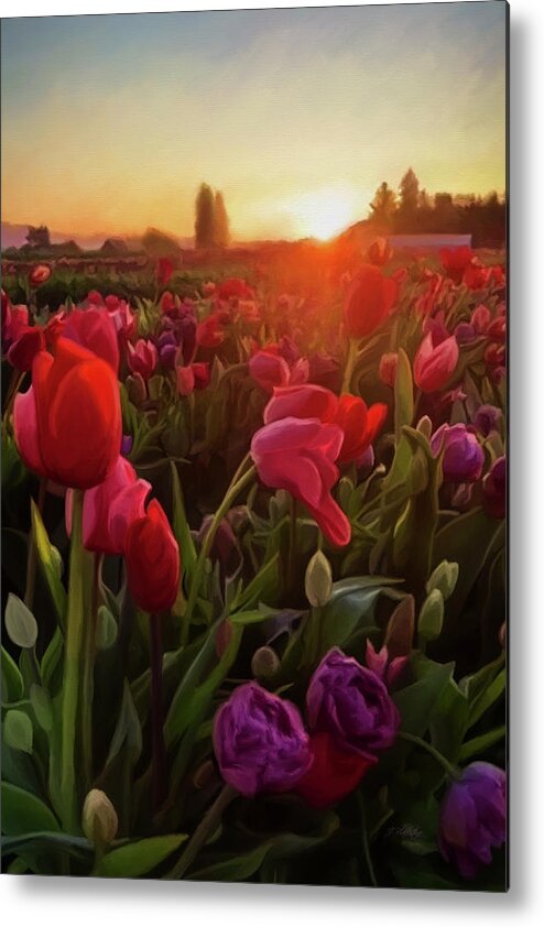 Within You Metal Print featuring the painting Within You - Tulip Art by Jordan Blackstone