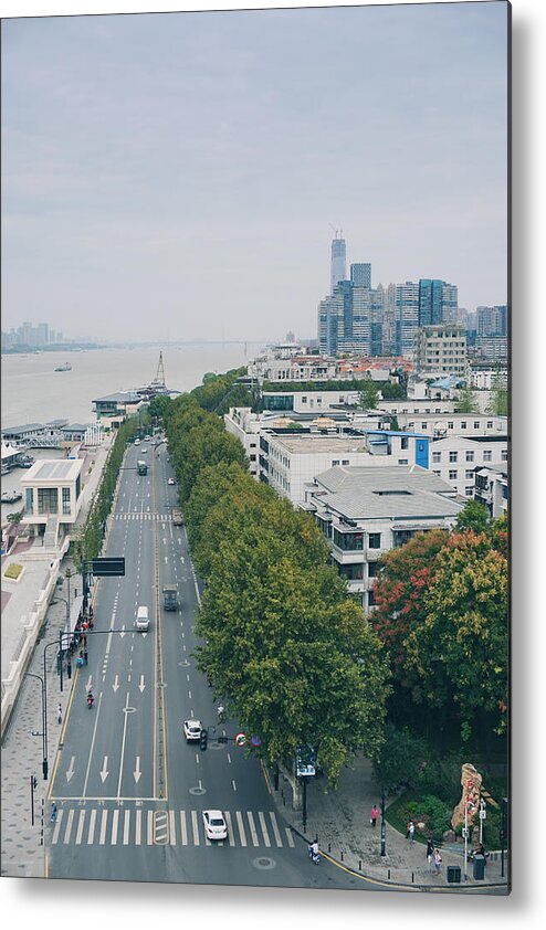 Outdoors Metal Print featuring the photograph Wuhan Yangtze River Cityscape by Zhuyongming
