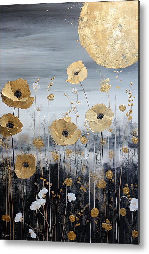 Yellow Poppy Art Metal Print featuring the painting Yellow Poppy Art by Lourry Legarde