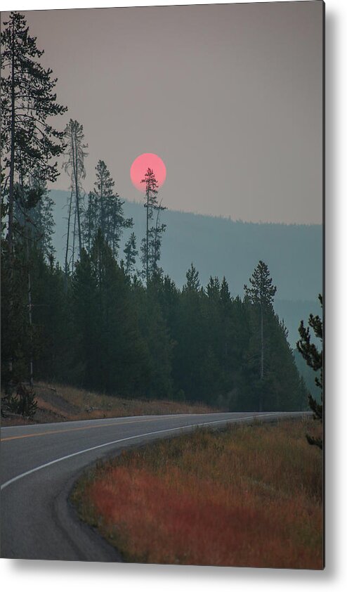 Mountain Metal Print featuring the photograph Yellowstone Pink Sunrise by Go and Flow Photos