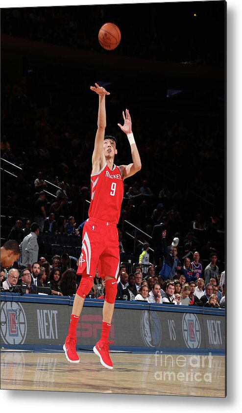 Nba Pro Basketball Metal Print featuring the photograph Zhou Qi by Nathaniel S. Butler