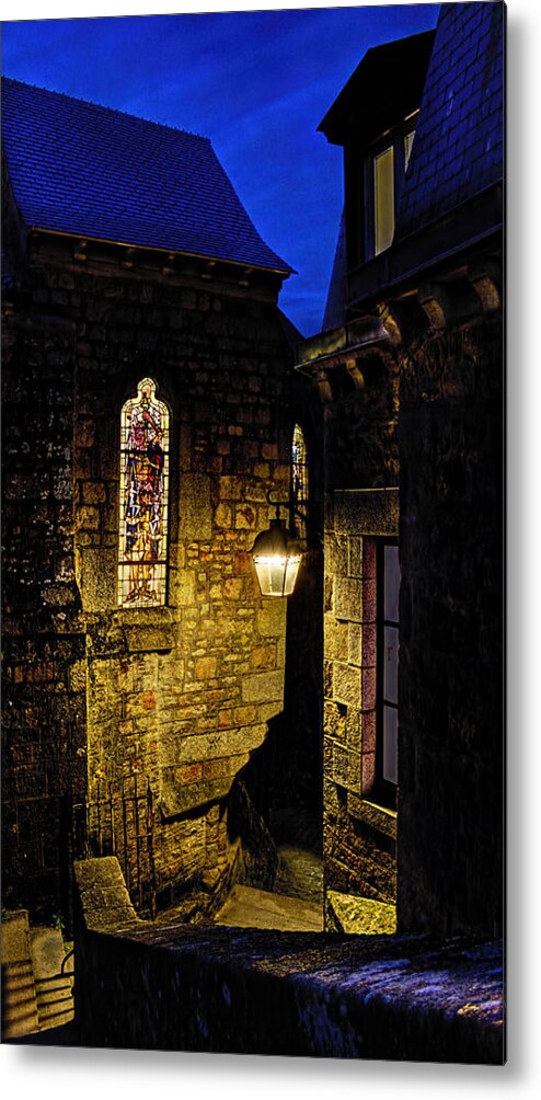 Alley Metal Print featuring the photograph Alley in Mont Saint Michel by Weston Westmoreland