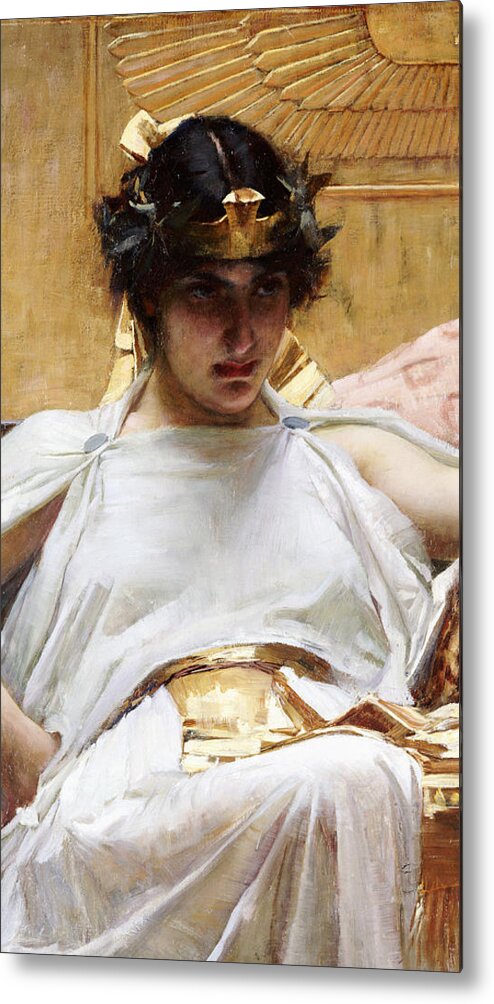 Cleopatra Metal Print featuring the painting Cleopatra by John William Waterhouse