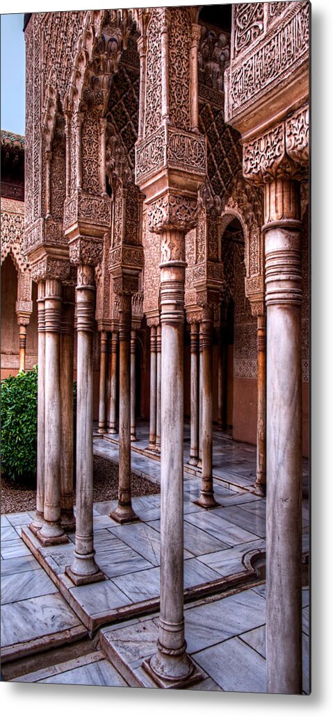 Alhambra Columns Metal Print featuring the photograph Columns of the Court of the Lions by Weston Westmoreland