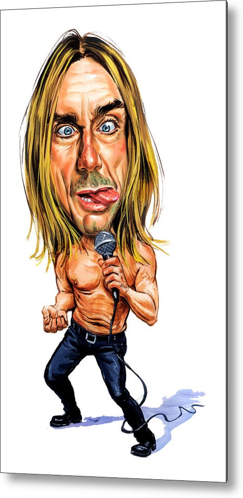 Iggy Pop Metal Print featuring the painting Iggy Pop by Art