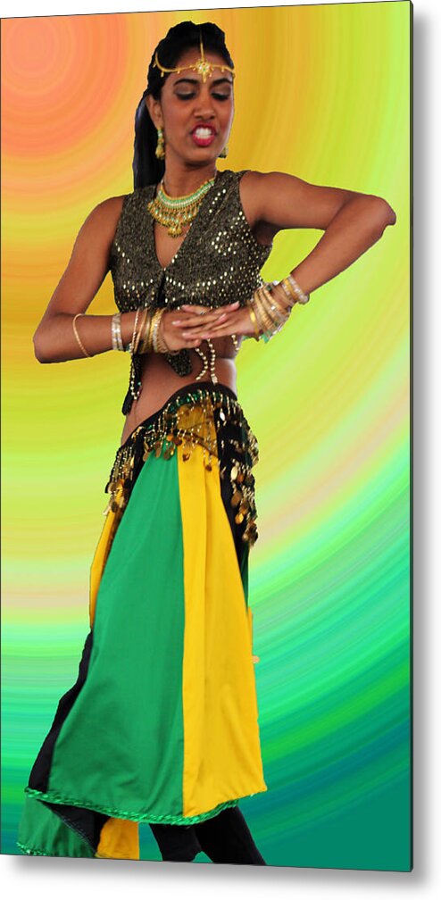 Dancers Metal Print featuring the photograph Jamaican Belly Dancer by Audrey Robillard