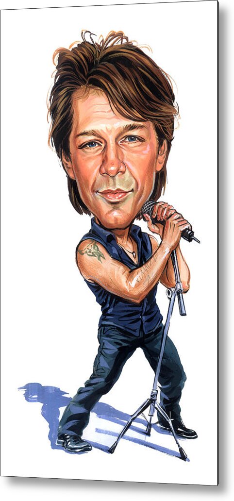 Jon Bon Jovi Metal Print featuring the painting Jon Bon Jovi by Art 