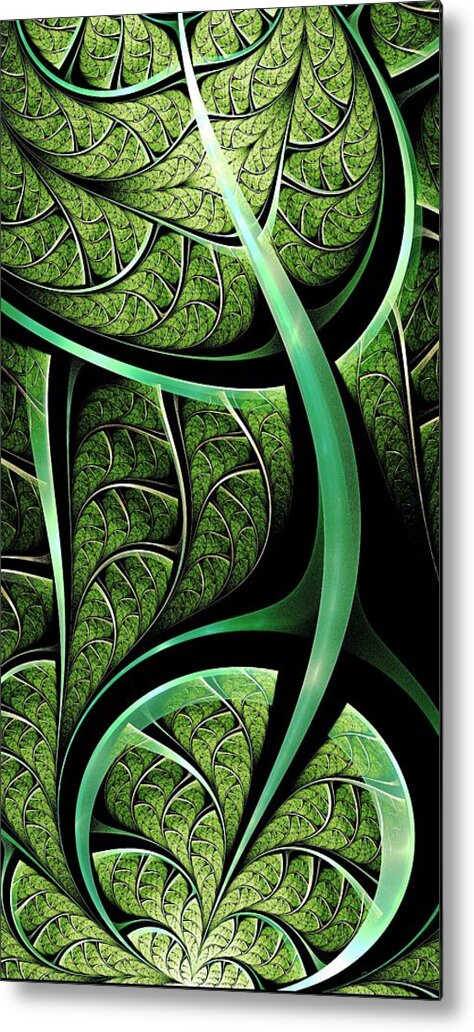 Leaf Metal Print featuring the digital art Leaf Texture by Anastasiya Malakhova