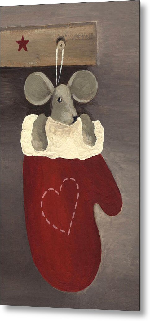 Little Mouse Metal Print featuring the painting Little Mouse by Natasha Denger