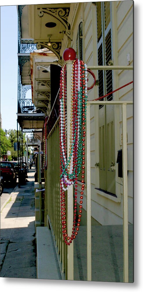 New Orleans Metal Print featuring the photograph Mardi Gras Beads by Her Arts Desire
