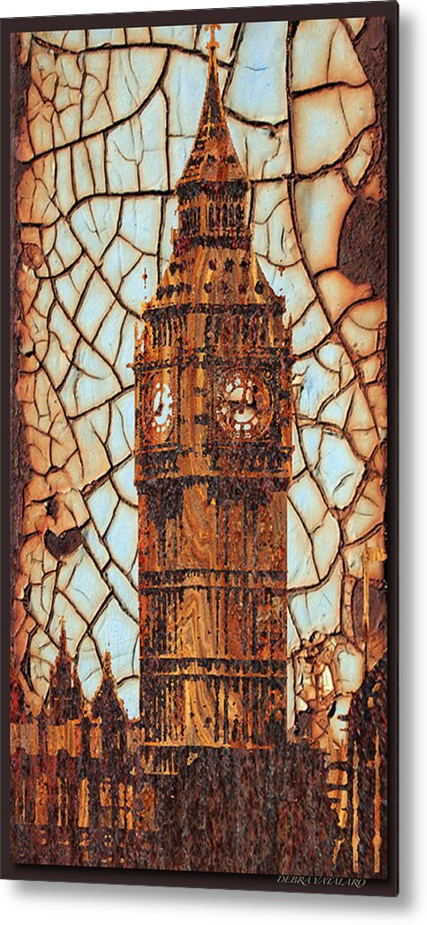 Rustic Lite England Big Ben Metal Print featuring the photograph Rustic Lite Big Ben by Debra   Vatalaro