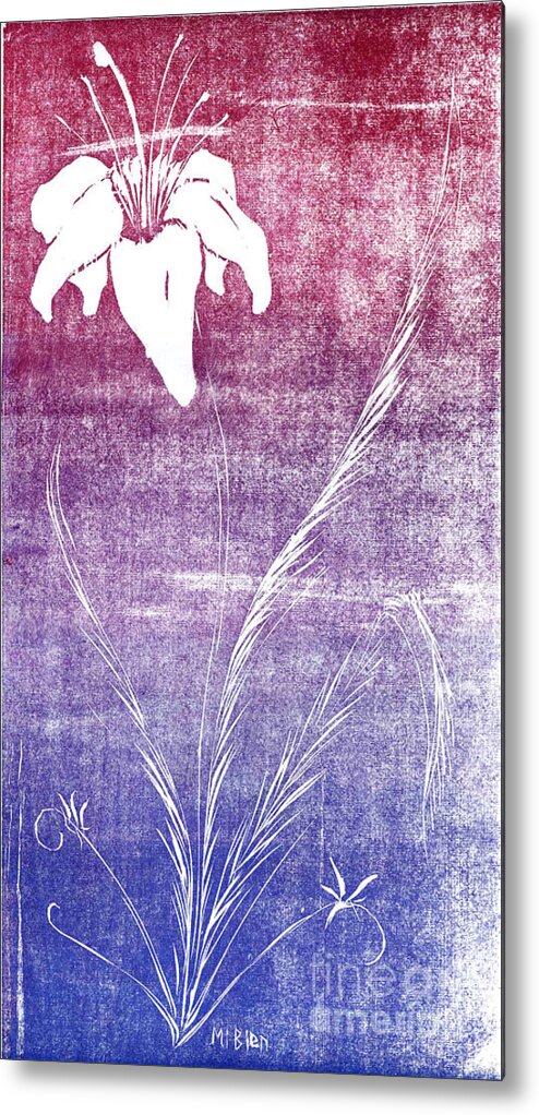 Lily Metal Print featuring the mixed media Sunset Lily by Michelle Bien