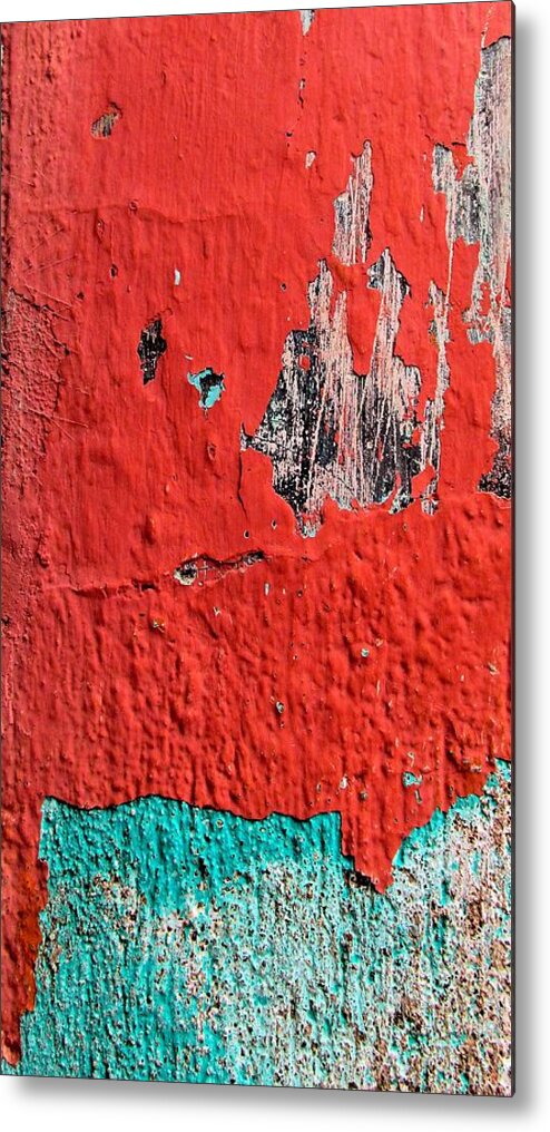 Texture Metal Print featuring the digital art Wall Abstract 80 by Maria Huntley