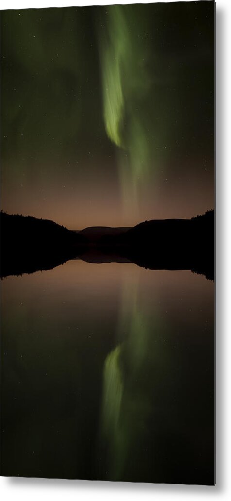 Digital Art Metal Print featuring the photograph Aurora Reflection by Andy Astbury