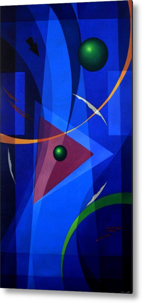 Abstract Metal Print featuring the painting Gnosis - III by Alberto DAssumpcao