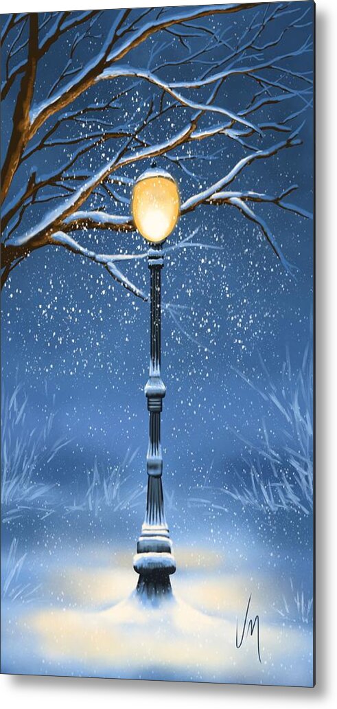 Snow Metal Print featuring the painting Snow #3 by Veronica Minozzi