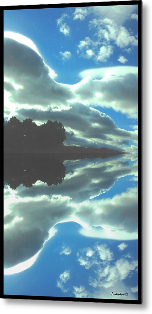 Landscape Metal Print featuring the photograph Cloud Drama Reflections by Anastasia Savage Ealy