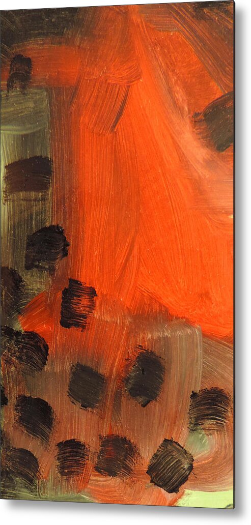 Abstract Design Decorative Modern Interior Design Bold Rich Color Art Fine Art Contemporary Decorate Metal Print featuring the painting Dante's Inferno by T S Carson