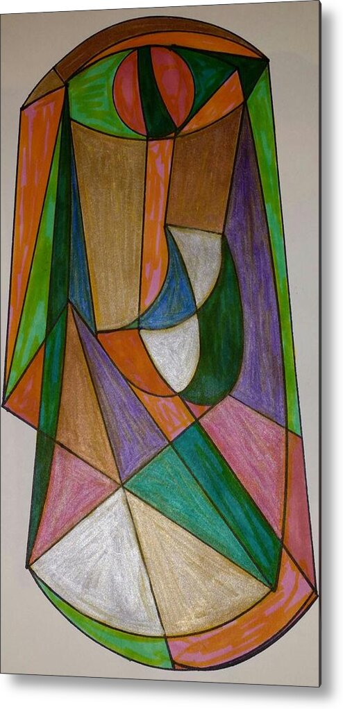 Geometric Art Metal Print featuring the glass art Dream 8 by S S-ray