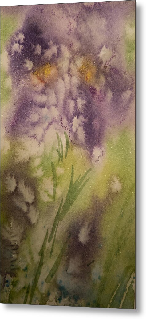 Flower Metal Print featuring the painting Iris Fantasy by Terry Ann Morris