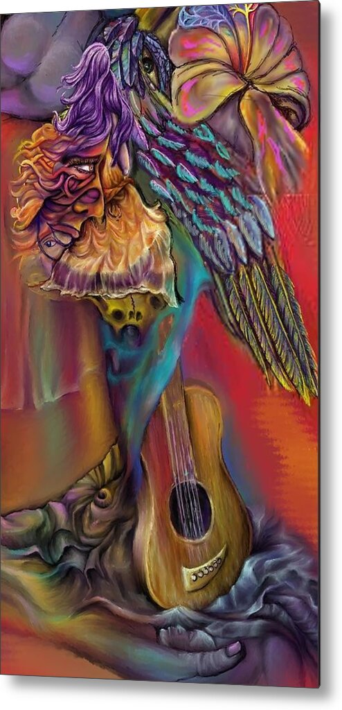  Metal Print featuring the digital art Let Me Go detail by Karen Musick