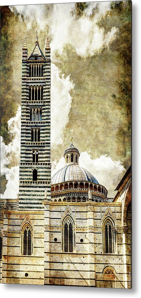 Siena Metal Print featuring the photograph Siena Duomo tower and cupola by Weston Westmoreland