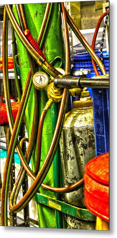 Abstract Metal Print featuring the photograph Torch Me by David Ralph Johnson