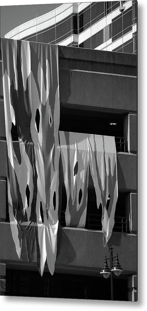 Draped Metal Print featuring the photograph Draped Building by Glory Ann Penington