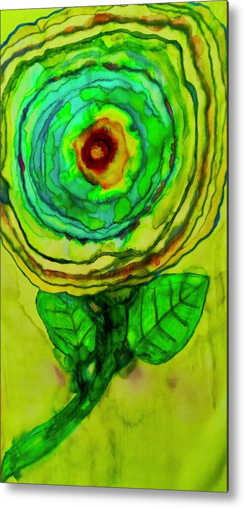 Reiki Flower Metal Print featuring the painting Reiki Flower Too by Debra Grace Addison