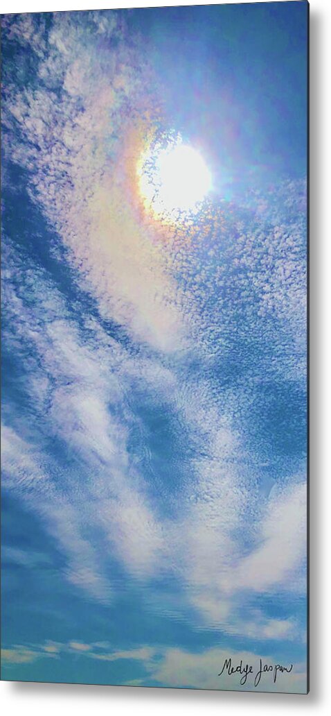 Blue Sky Metal Print featuring the photograph May 10 by Medge Jaspan